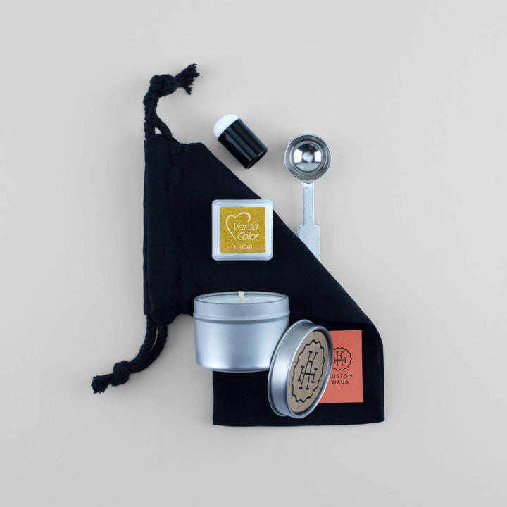 Wax Seal Melting Accessory Kit with Candle for Wax Seals - Gold - Kustom Haus