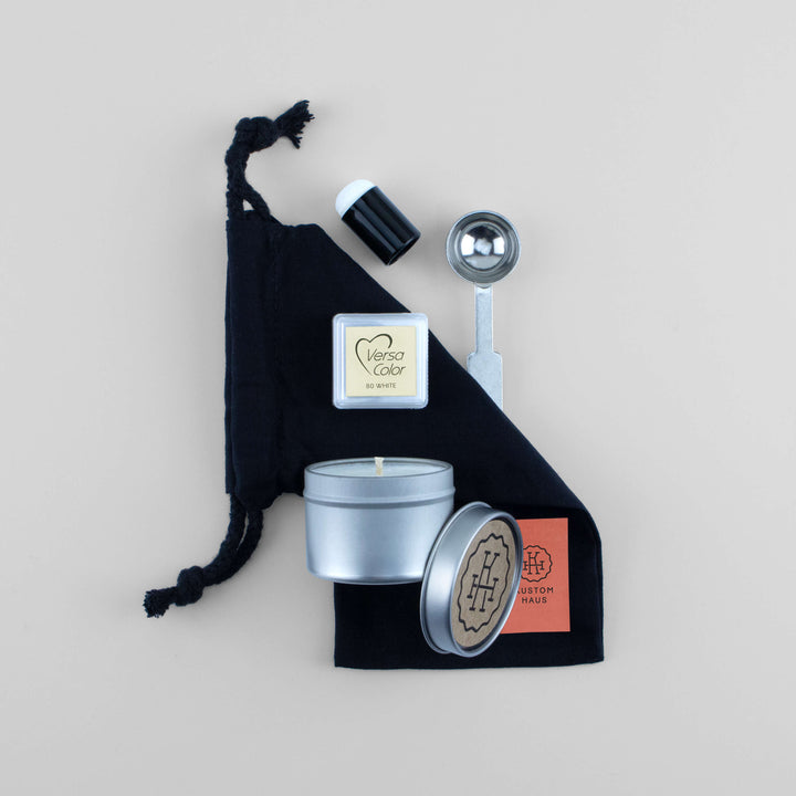 Wax Seal Melting Accessory Kit with Candle for Wax Seals - White- Kustom Haus