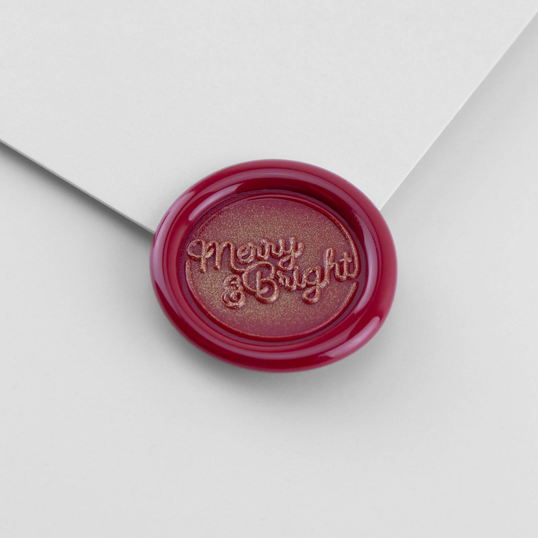 Wax Seal Stamp - Merry & Bright - Kustom Haus