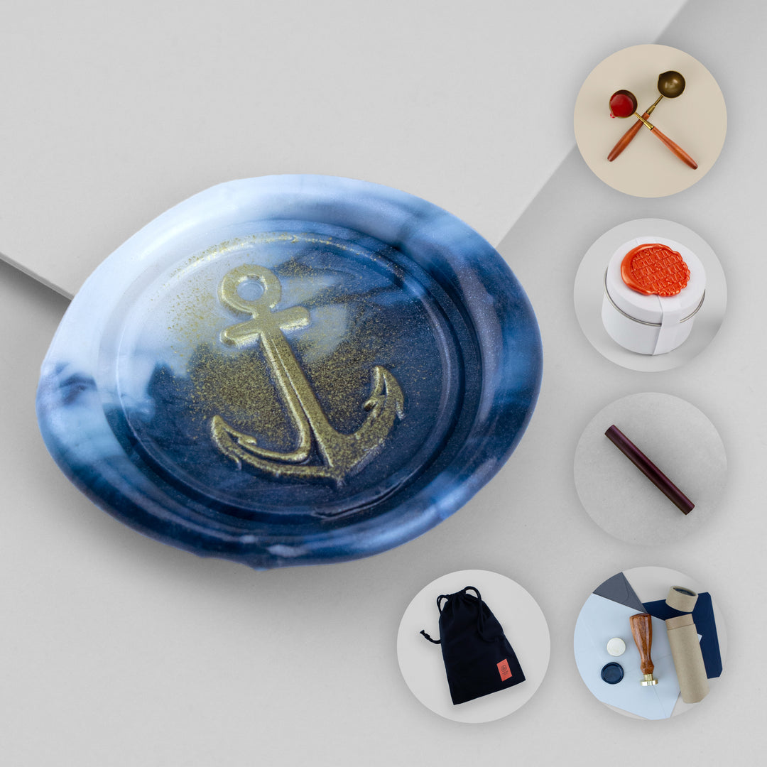Gift Set with Wax Seal Stamp - Anchor