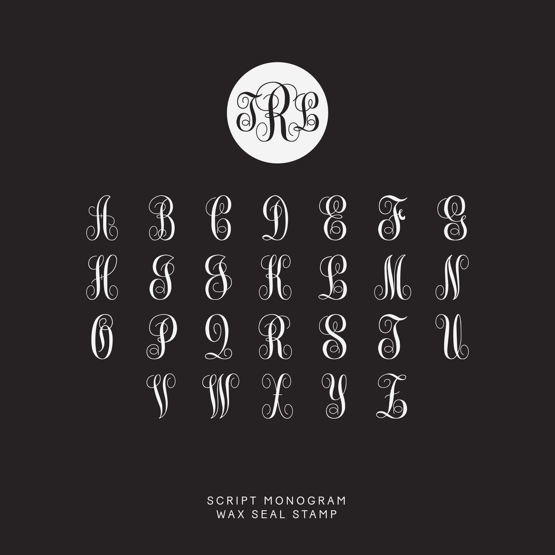 Wax Seal Stamp - Script Monogram