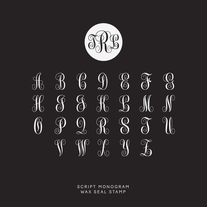 Wax Seal Stamp - Script Monogram