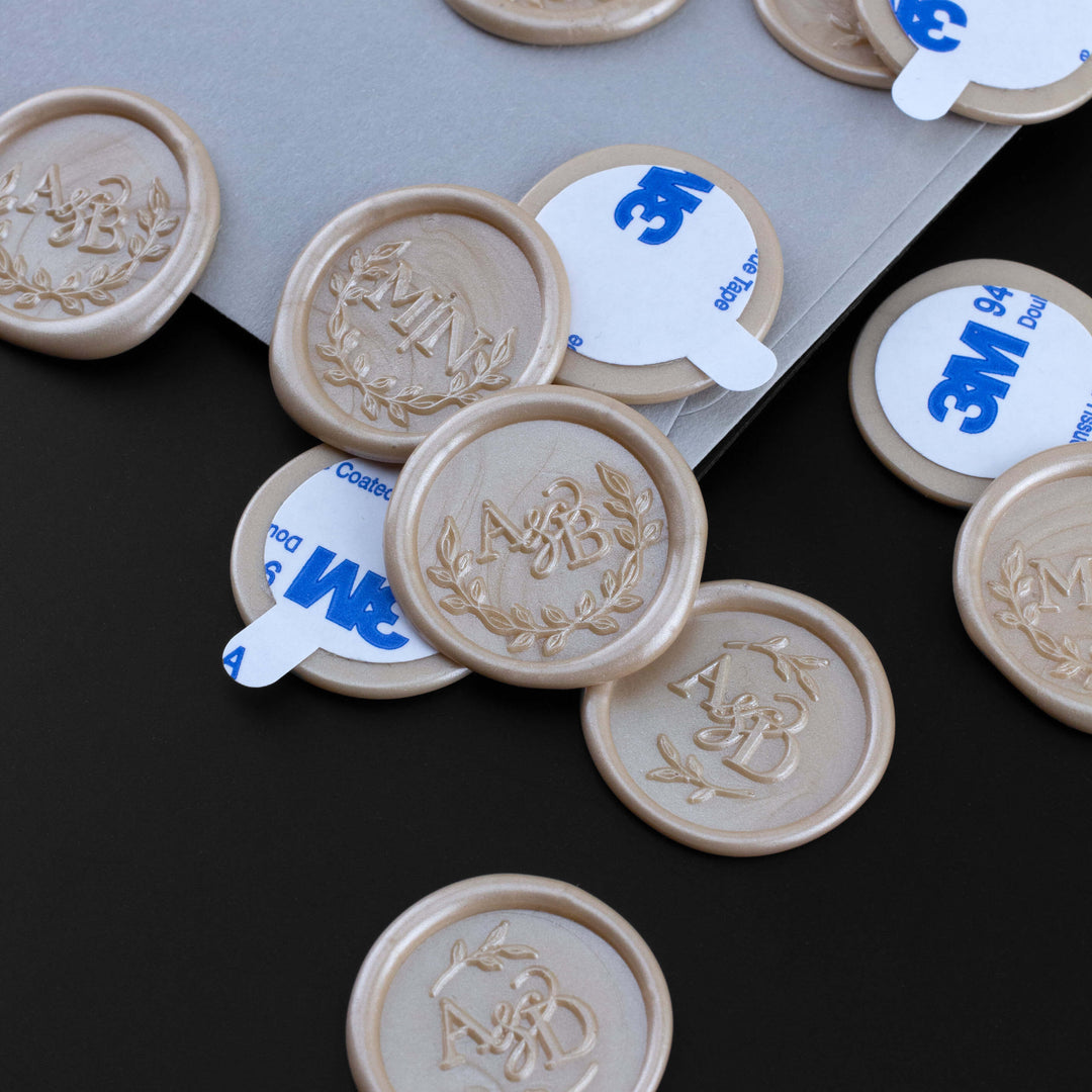 Self-Adhesive Wax Seals - Botanic Monogram - Kustom Haus