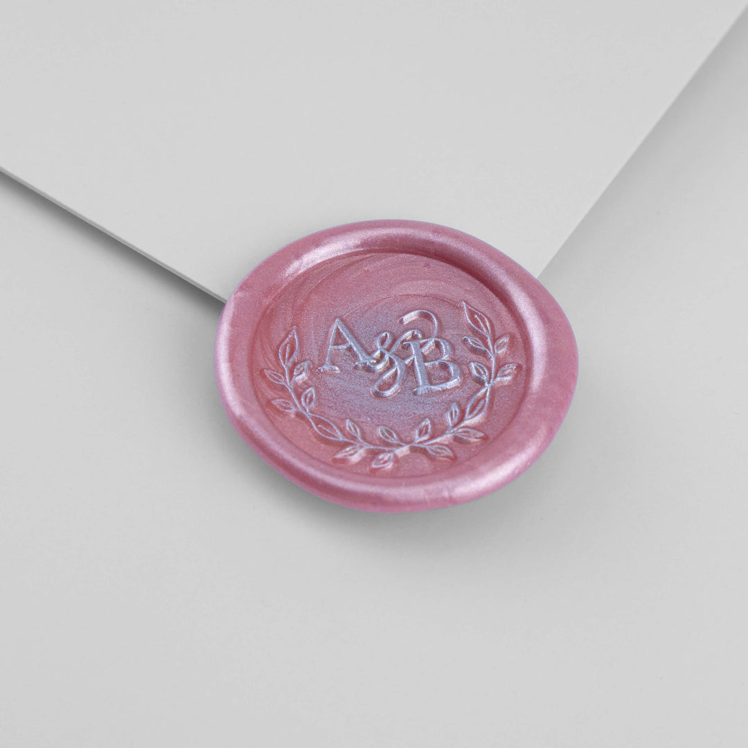 Wax Seal Stickers - Botanic Monogram