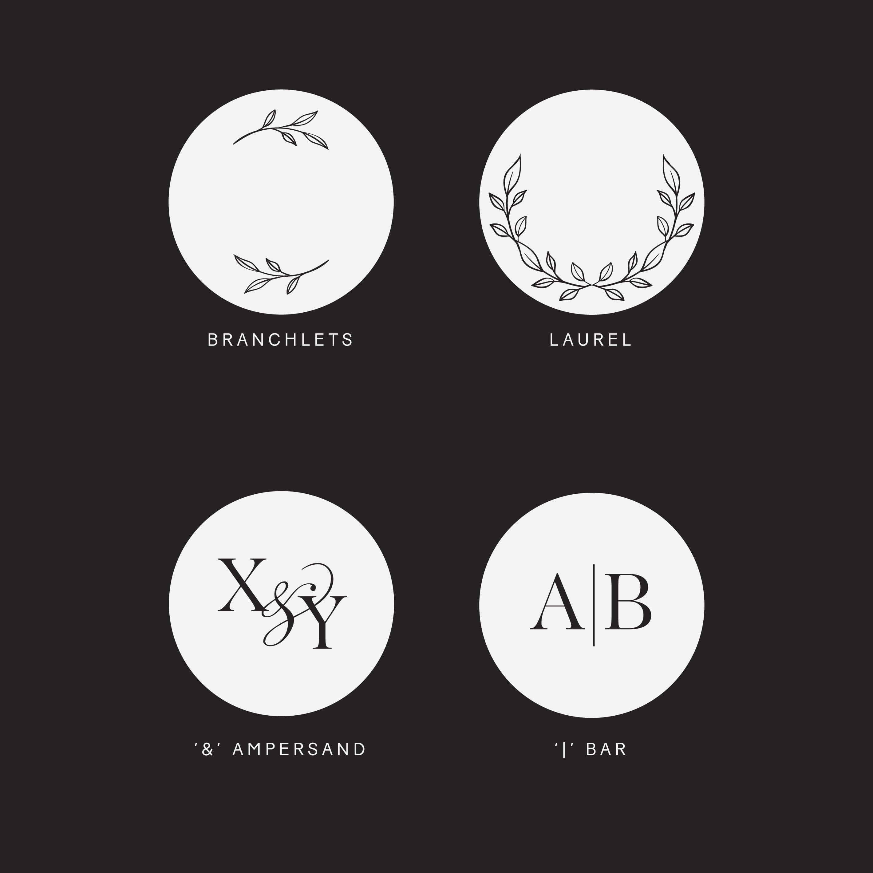 Self-Adhesive Wax Seals - Botanic Monogram - Kustom Haus