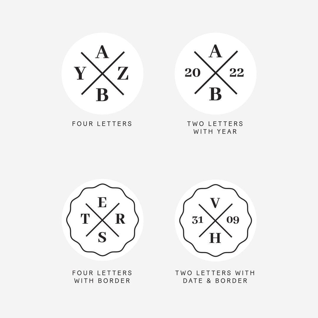 Kustom Haus Serif Quarters Wax Seal Layout Examples