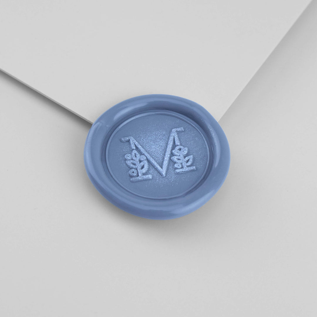 Kustom Haus - Wax Seal Stamp - Floral Monogram