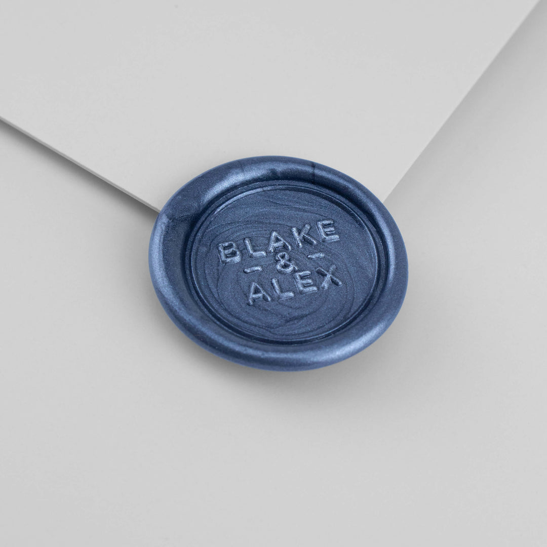 Wax Seal Stamp - Two Names - Sans Serif