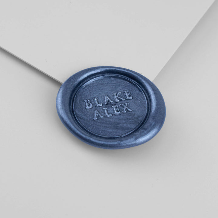 Wax Seal Stamp - Two Names - Serif without Ampersand